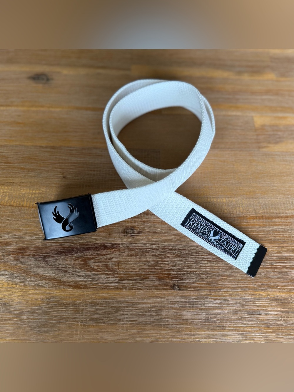 Remix Taipei White Web Belt Black Buckle Streetwear New No Tags